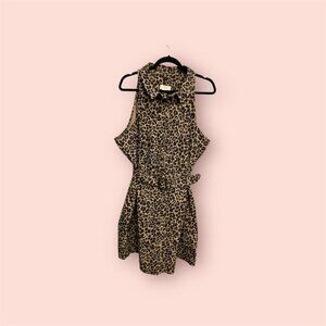 Maeve by Anthropologie Leopard Belted Dress